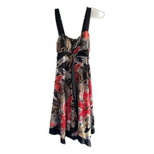 Y2K Flowy Dress with Abstract Print